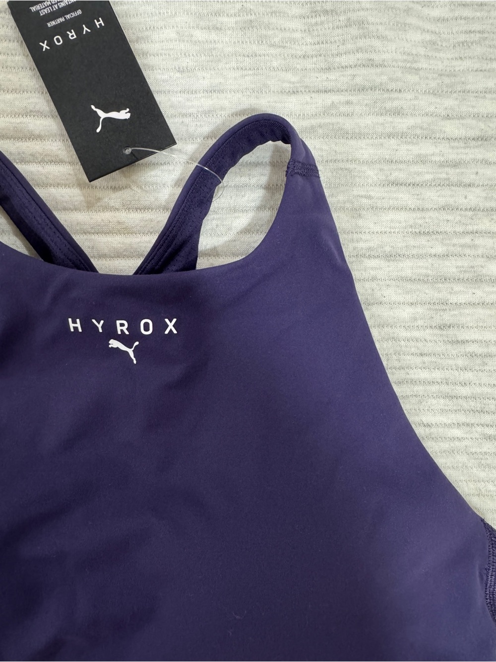 Puma Hyrox High-Neck Sports Bra in Deep Purple - Picture 2 of 5
